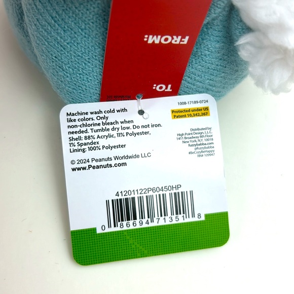 Snoopy slipper socks, shoe size 4-10, NWT, Winter soft blue snow design - Picture 7 of 11